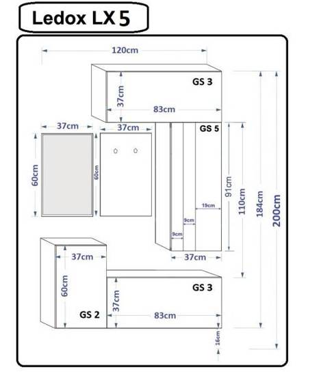 Garderoba LEDOX LX5 - LX5/HG/B/1