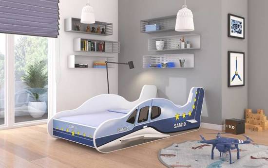 Łóżko Samolot D3 Niebieski